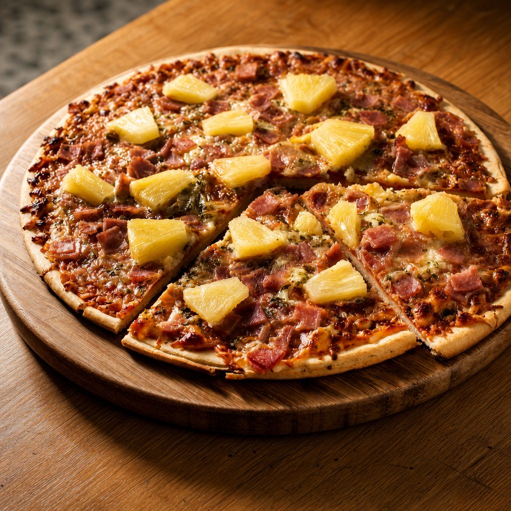 12" Hawaiian Pizza.